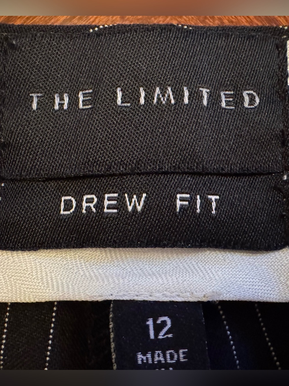 The Limited Pants Black Pinstripe Boot Cut Pants Size - 12 - Picture 4 of 12